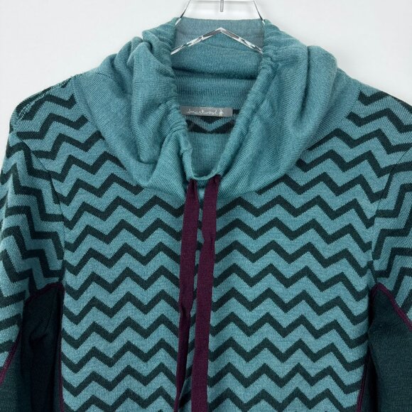 Smartwool Optic Frills Double Knit Pullover Sweater Women's Medium Merino Wool - Picture 3 of 16